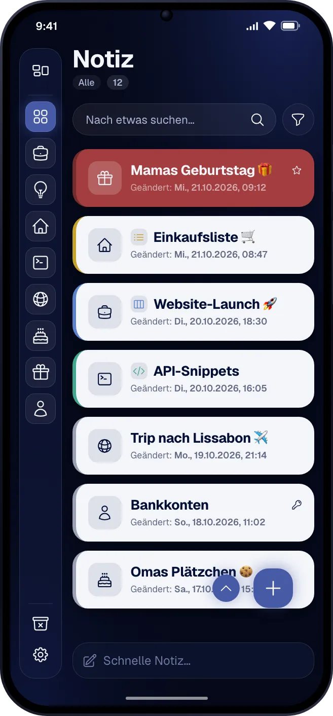 Fast Memo auf einem Android-Smartphone